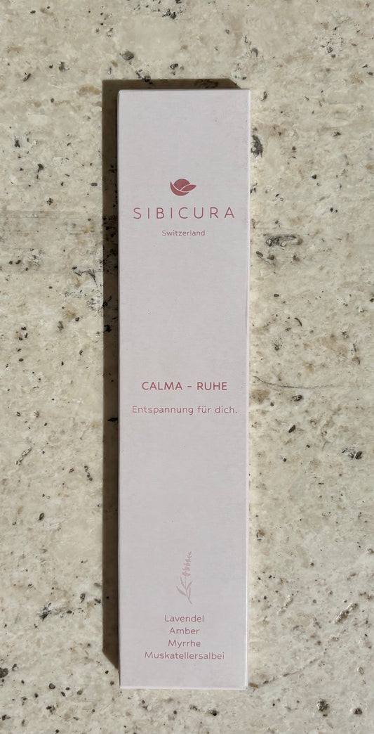 Handgerollte Räucherstäbchen Calma von Sibicura, Duft blumig & beruhigend